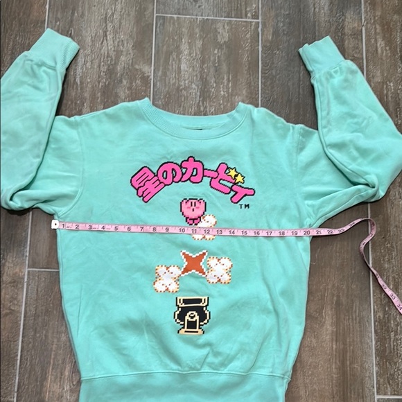 Kirby Graphic vintage Women's Crew Neck Sweater - Light Green - Picture 6 of 8